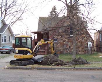 Digging in the front yard